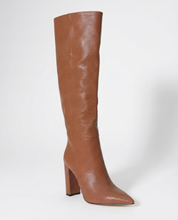 Botte haute marron Daim Synthétique Femme - Santiags marron au bout pointu élégant 1