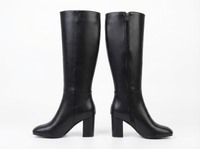 Santiag haute noir Synthétique Femme - Élégance moderne avec talon carré 2