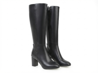 Santiag haute noir Synthétique Femme - Élégance moderne avec talon carré 1