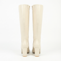 Botte haute beige Synthétique Femme - Élégance beige au style western moderne 3
