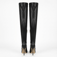 Botte haute noir Synthétique Femme - Santiags noires à talons aiguilles 3