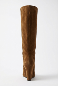 Botte haute marron Daim Synthétique Femme - Santiags élégantes au style western moderne 3