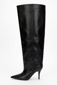 Botte haute noir Synthétique Femme - Talon aiguille et silhouette affirmée 2