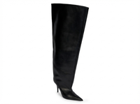 Botte haute noir Synthétique Femme - Talon aiguille et silhouette affirmée 1