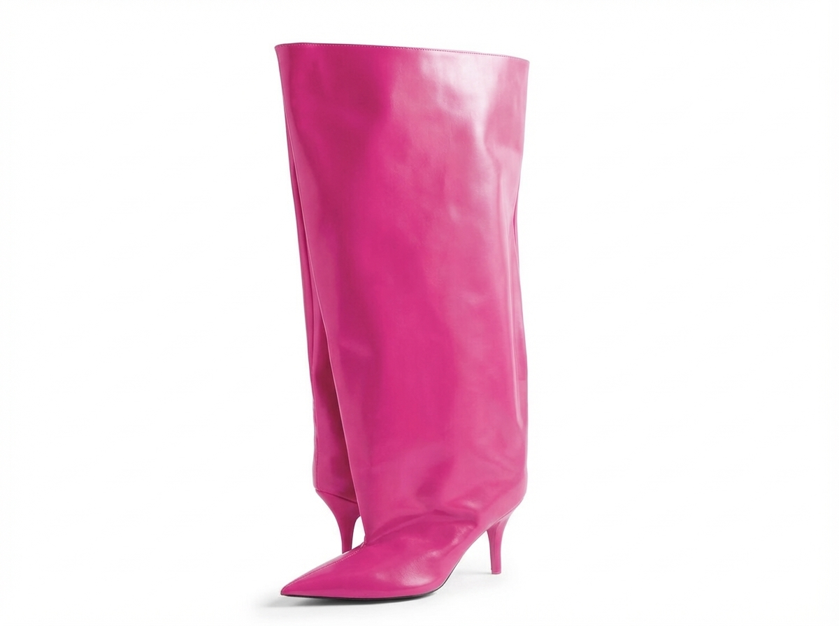 Botte haute rose Synthétique Femme - Santiags rose éclatantes à talons fins