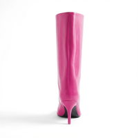 Botte haute rose Synthétique Femme - Bottes roses élégantes à talons aiguilles 3