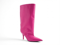Botte haute rose Synthétique Femme - Bottes roses élégantes à talons aiguilles 1