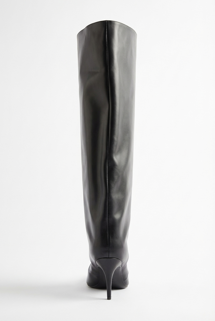 Botte haute noir Synthétique Femme - Santiag noire à talon aiguille 3