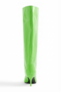 Botte haute vert Synthétique Femme - Teinte verte audacieuse, talon aiguille élégant 3