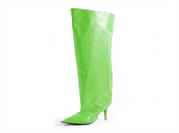 Botte haute vert Synthétique Femme - Teinte verte audacieuse, talon aiguille élégant 1