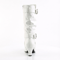 Botte haute blanc Synthétique Femme - Santiags blanches à boucles argentées audacieuses 2