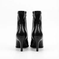 Bottine à talon noir Synthétique Femme - Élégante silhouette noire à bout pointu 3