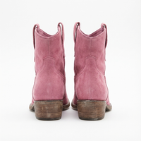Santiag basse rose Daim Synthétique Femme - Bottes modernes à bout pointé élégant 3