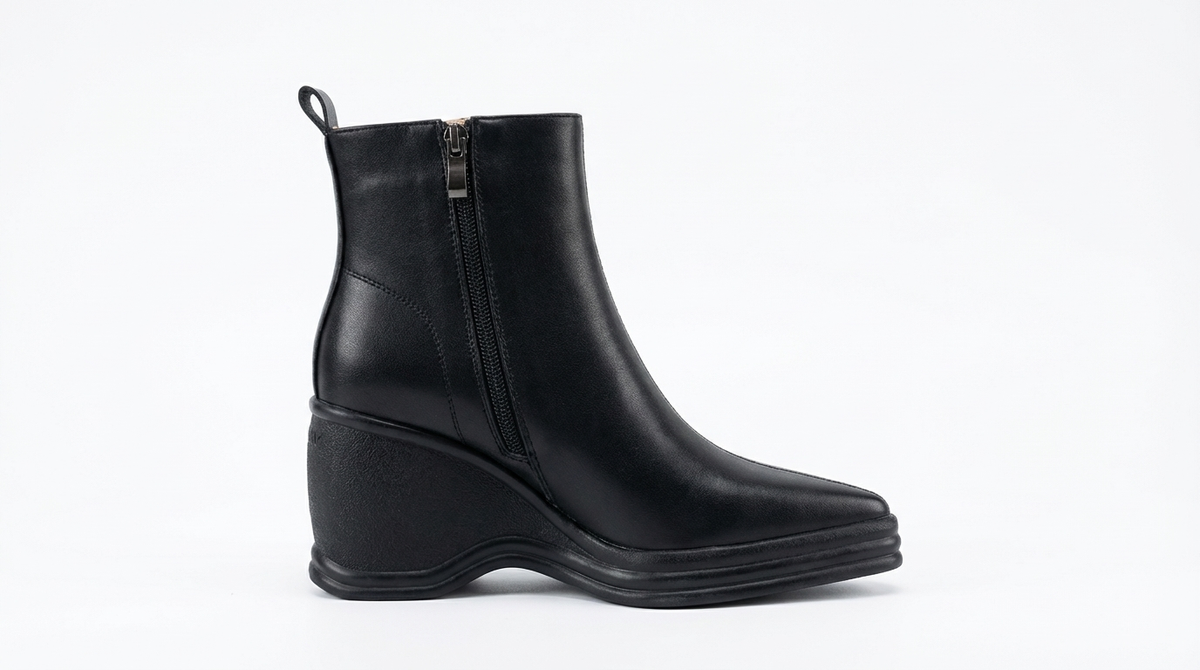 Bottine à talon noir Synthétique Femme - Santiags modernes avec bout pointu élégant 2