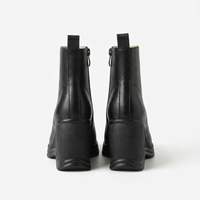 Bottine à talon noir Synthétique Femme - Santiags modernes avec bout pointu élégant 3