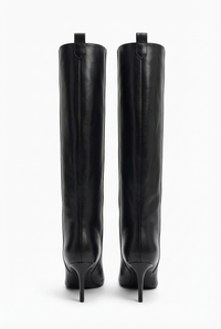 Botte haute noir Synthétique Femme - Santiags modernes à talons fins 3