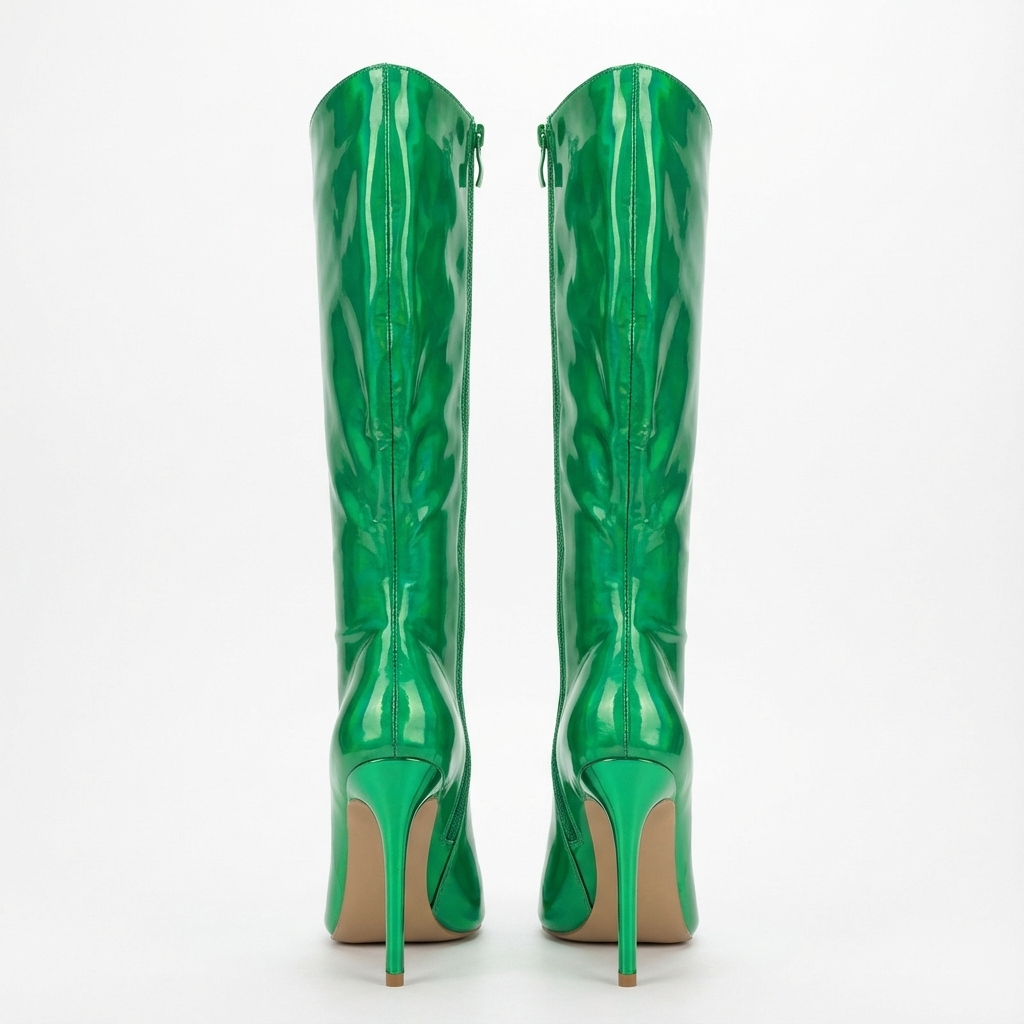 Botte haute vert Synthétique Femme - Santiags vert métallisé audacieuses et éclatantes 6