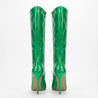 Botte haute vert Synthétique Femme - Santiags vert métallisé audacieuses et éclatantes 6