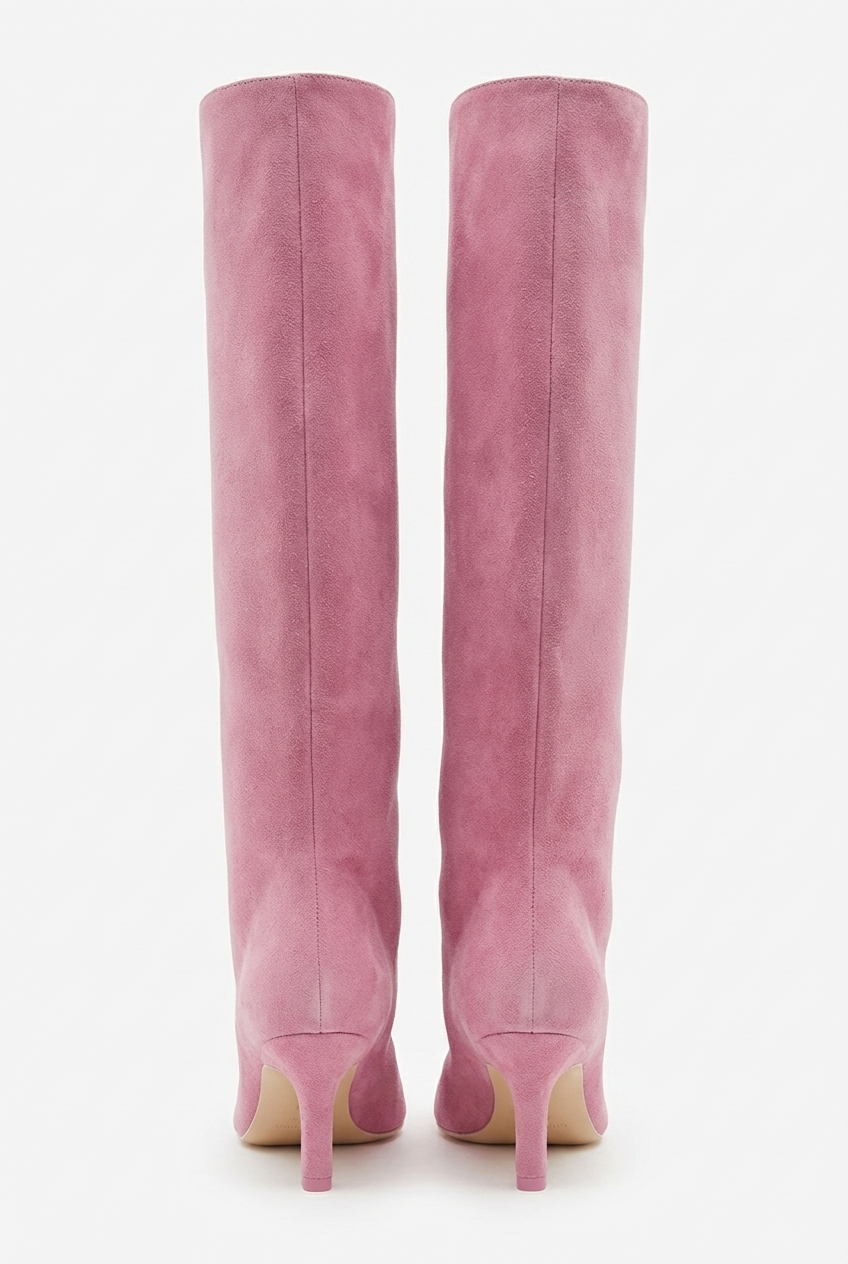 Botte haute rose Daim Synthétique Femme - Santiags roses au charme audacieux 3