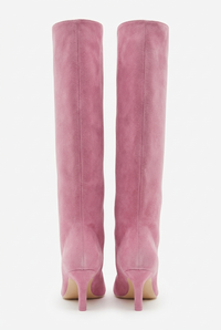 Botte haute rose Daim Synthétique Femme - Santiags roses au charme audacieux 3