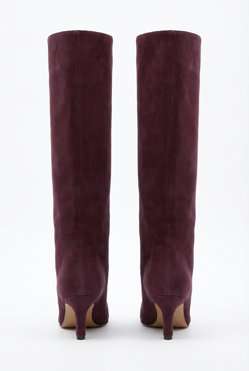 Botte haute violet Daim Synthétique Femme - Santiags violettes au charme sobre 2