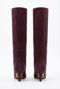 Botte haute violet Daim Synthétique Femme - Santiags violettes au charme sobre 2