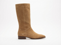 Santiag mi-haute camel Simili Cuir Femme - Design épuré, bout légèrement pointu 3