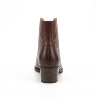 Santiag mi-haute marron Simili Cuir Femme - Style épuré avec talon carré 4