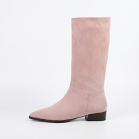 Santiag haute rose Daim Femme - Élégance avec allure subtile et moderne 2