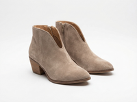 Santiag basse beige Daim Femme - Élégance subtile à motif léopard 1