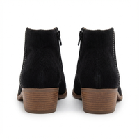 Santiag basse noir Corduroy Femme - Fermeture éclair pratique et élégante 3