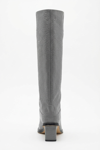 Botte haute gris Synthétique Femme - Élégance western avec bout carré moderne 3