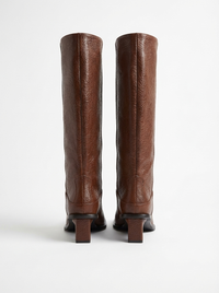 Botte haute marron Synthétique Femme - Santiags modernes à bout carré élégant 3