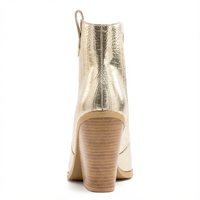 Santiag mi-haute doré Synthétique Femme - Motif crocodile doré audacieux 3