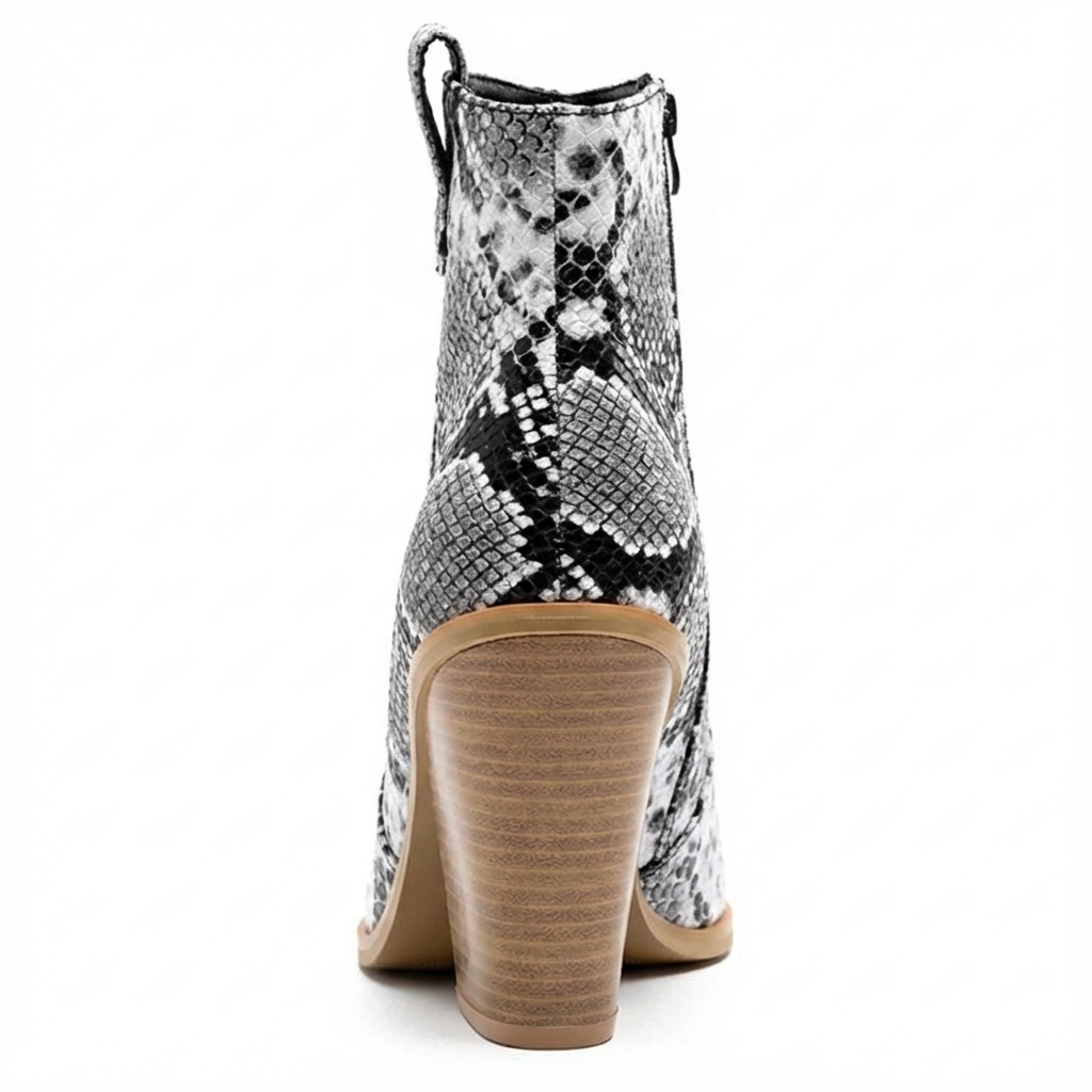Santiag mi-haute multicolore Simili Cuir Femme - Motif python audacieux et exotique 2