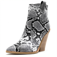 Santiag mi-haute multicolore Simili Cuir Femme - Motif python audacieux et exotique 3