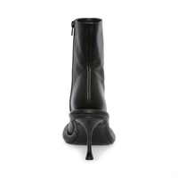 Bottine à talon noir Synthétique Femme - Talon élancé incurvé élégant 4