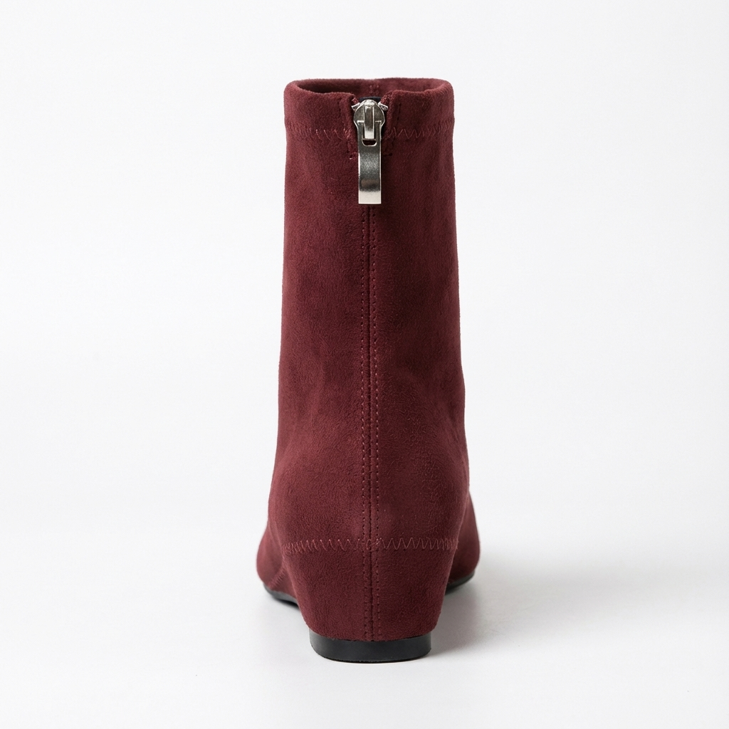 Bottine chelsea rouge Daim Femme - Bottine rouge, bout pointu sophistiqué 3