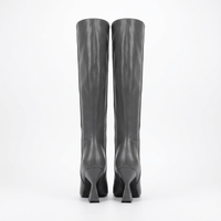 Botte haute gris Synthétique Femme - Élégance moderne avec talons inversés 3