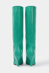 Botte haute vert Synthétique Femme - Santiags vertes avec bout pointu distinctif 3