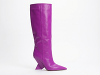 Botte haute violet Synthétique Femme - Silhouette élégante et bout pointu 2