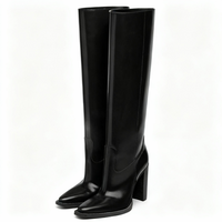 Botte haute noir Synthétique Femme - Bottes santiags modernes élégance et confort 1