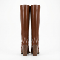 Botte haute marron Synthétique Femme - Élégance western moderne en synthétique marron 4