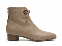 Bottine à talon marron clair Cuir Femme - Bottines chic en cuir beige grainé 5