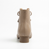 Bottine à talon marron clair Cuir Femme - Bottines chic en cuir beige grainé 6