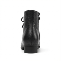 Bottine plate noir Cuir Femme - Santiags modernes avec nœud papillon 7