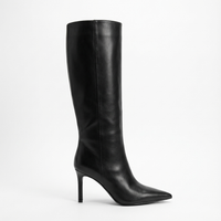 Botte haute noir Daim Femme - Santiags élégantes à talons aiguilles 5