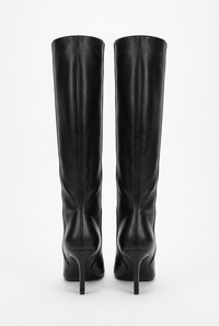 Botte haute noir Daim Femme - Santiags élégantes à talons aiguilles 6