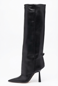 Botte haute noir Synthétique Femme - Élégance western moderne chic et raffinée 2