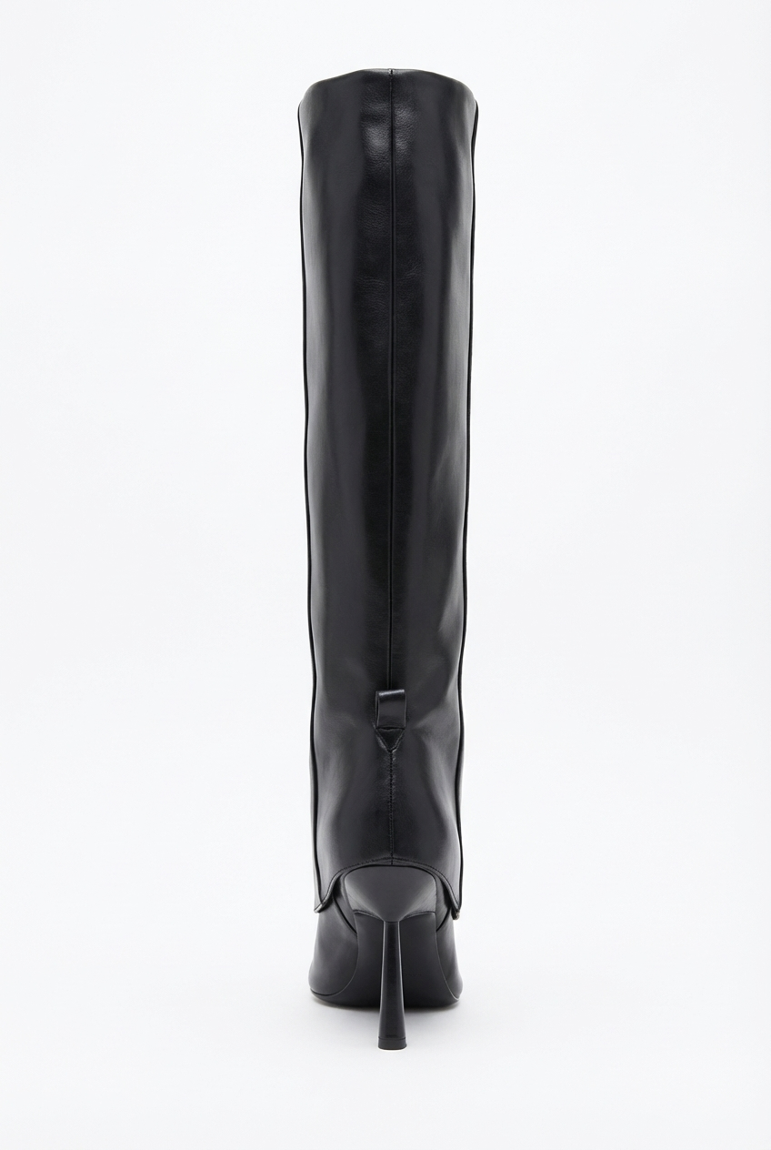 Botte haute noir Synthétique Femme - Élégance western moderne chic et raffinée 3
